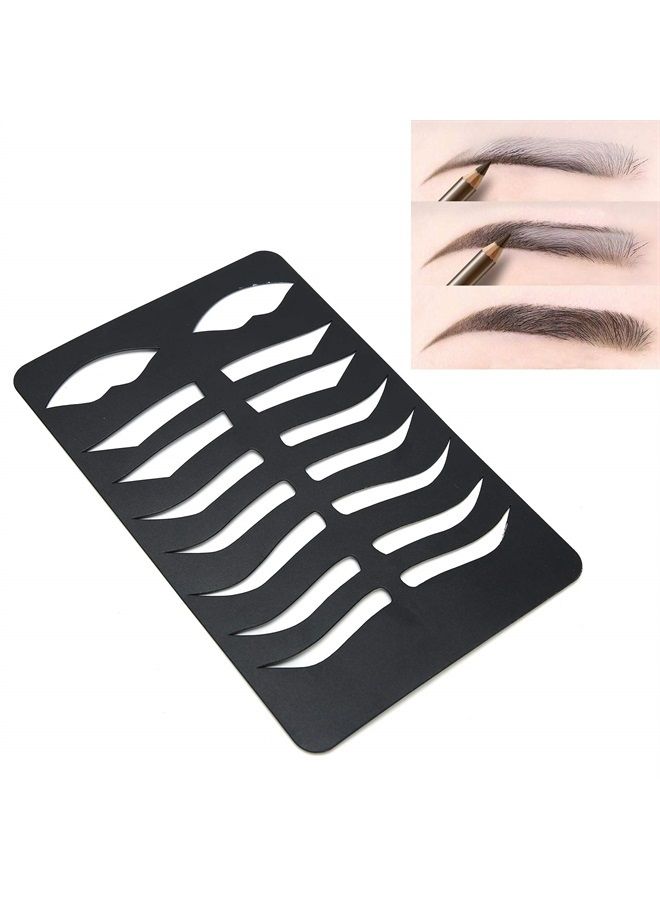 Ymiko Eyebrow Stencils For Men, Lip Stencil Eyebrow Lip Shape Stencils Template Fashionable Eye Brow Shape Kit Makeup Shaper - Image 3