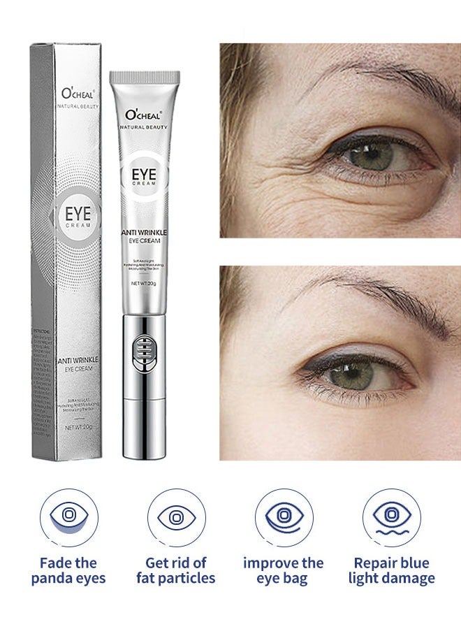 OCHEAL Anti Wrinkle Eye Cream,for Dark Circles and Puffiness Reduce Fine Lines and Wrinkles with Electric Applicator Anti Aging Line Smoothing Skin Care Treatment Daily Wrinkle Cream 20g - Image 2