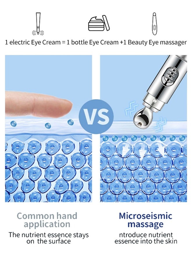 OCHEAL Anti Wrinkle Eye Cream,for Dark Circles and Puffiness Reduce Fine Lines and Wrinkles with Electric Applicator Anti Aging Line Smoothing Skin Care Treatment Daily Wrinkle Cream 20g - Image 5