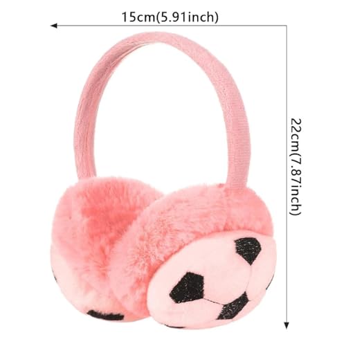 CLOTHERA Kid's Football Winter Warm Earmuffs (pack of 1) (Watermelon pink) - Image 2