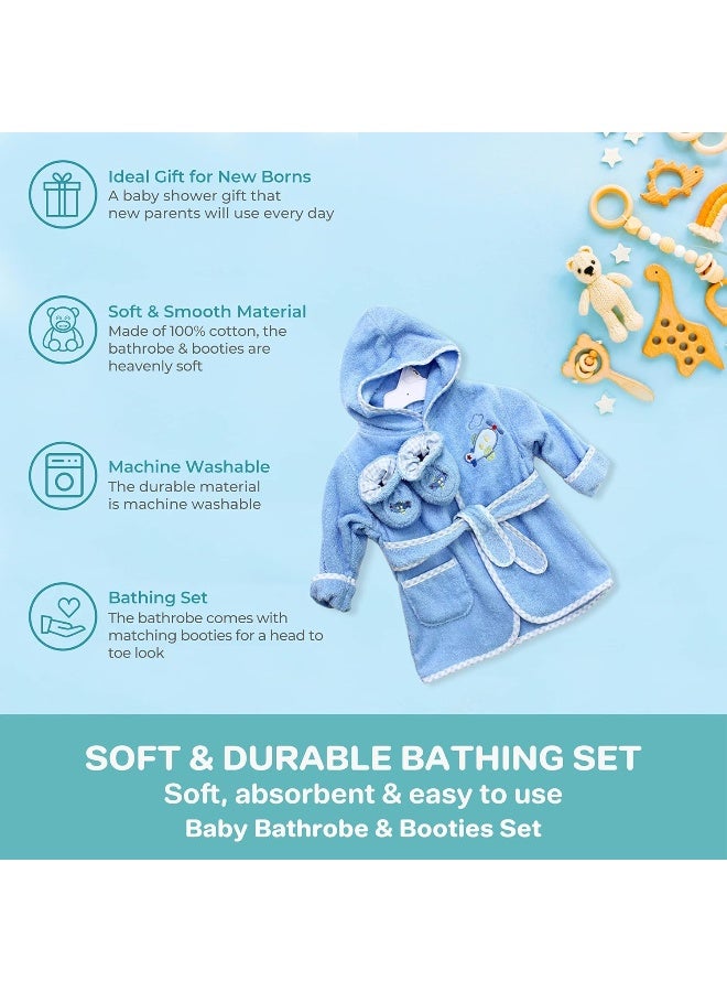 Spasilk روب استحمام للأطفال الذكور من سباسيليك مع حذاء صغير - Image 4