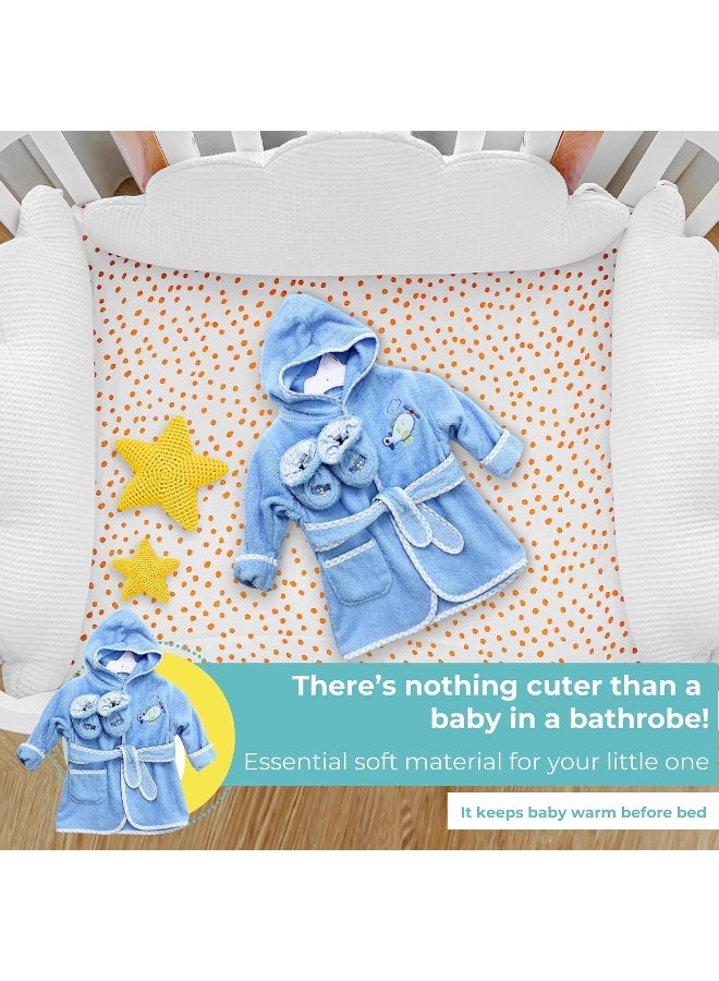 Spasilk روب استحمام للأطفال الذكور من سباسيليك مع حذاء صغير - Image 5