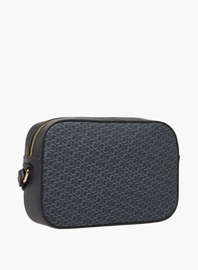 Celeste Women Monogram Print Crossbody Bag with Adjustable Strap