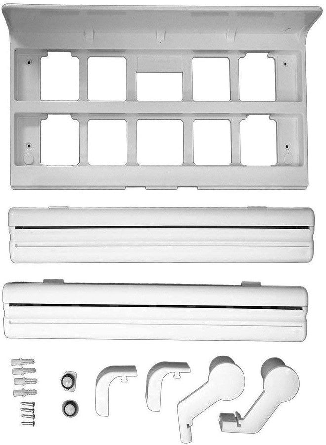Moral_Triple Paper Dispenser | 4 in 1 Foil Cling Film Tissue Paper Roll Holder for Kitchen with Spice Rack, Kitchen Triple Paper Roll Dispenser & Holder for Tissue Paper Roll(White)paper dispenser for kitchen - Image 5