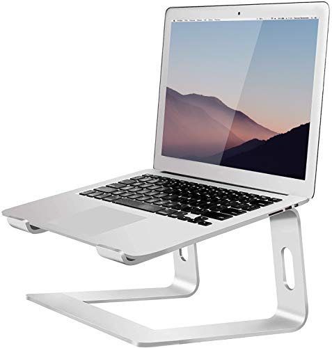 Orionstar Ergonomic Laptop Stand, Premium 5mm Aluminum Riser for 10-15.6 Inch Notebook Computer, Tool-Free Detachable Elevator Holder for Desk Office, Sturdy Riser for Eye-Level Neck Relief, Silver - Image 1