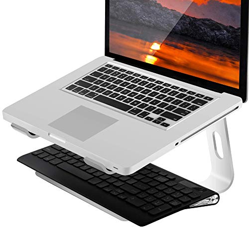 Orionstar Ergonomic Laptop Stand, Premium 5mm Aluminum Riser for 10-15.6 Inch Notebook Computer, Tool-Free Detachable Elevator Holder for Desk Office, Sturdy Riser for Eye-Level Neck Relief, Silver - Image 5
