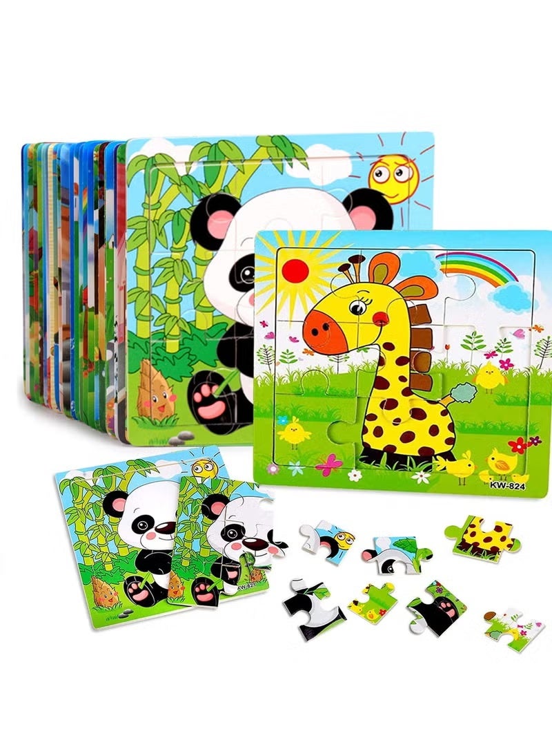 يي تشوان أحجية للأطفال من سن 2 إلى 5 و12 عبوة من أحجية ما قبل المدرسة التعليمية والتعلُّم مجموعة ألعاب أحجية للأطفال الصغار هدايا الحفلات للفتيات والأولاد، أحجية سفر محمولة - Image 5