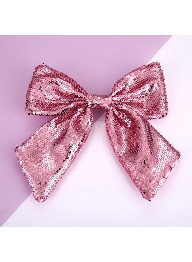 BVGA Valentines Hair Bow Clips for Women Pink Sequin Velvet Bow Hair Clip Barrettes Valentines Day Hair Accessories Valentines Day Gifts for Her - Image 2