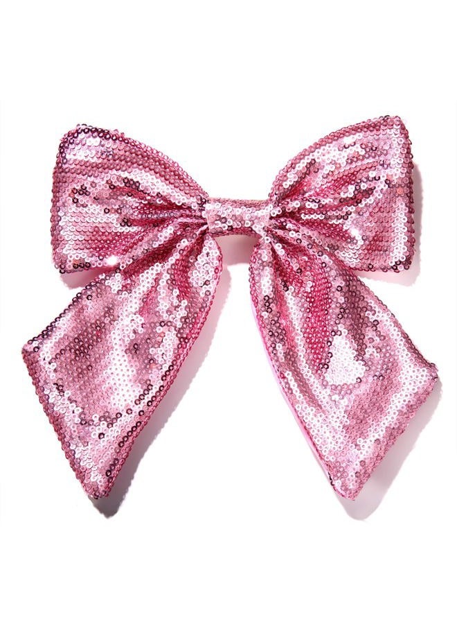 BVGA Valentines Hair Bow Clips for Women Pink Sequin Velvet Bow Hair Clip Barrettes Valentines Day Hair Accessories Valentines Day Gifts for Her - Image 1