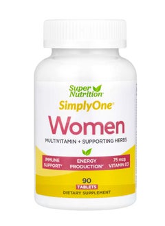 Super Nutrition SimplyOne, Women’s Multivitamin + Supporting Herbs, 90 Tablets 