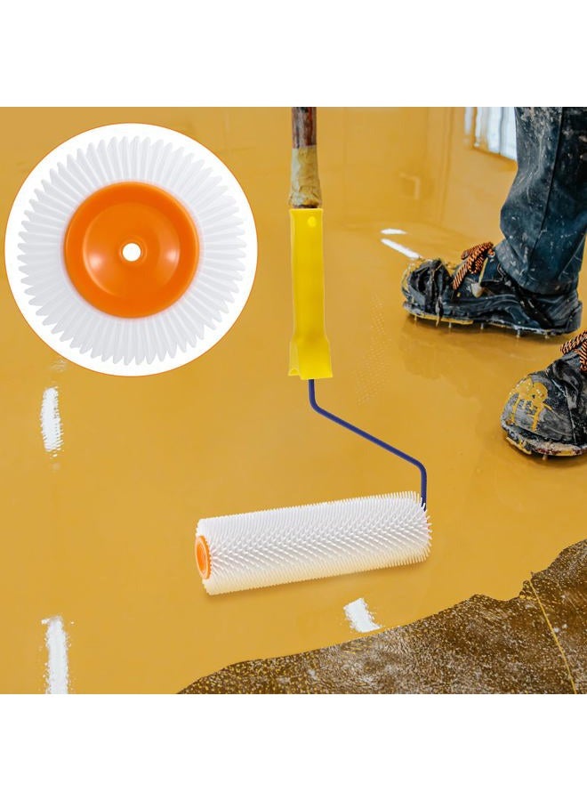 QWORK Self-Levelling Cement Tool Kit, Floor Construction Roller Spike Shoes, Epoxy Floor Paint Tool, Stainless Steel Scraper Self-Leveling Rake - Image 4