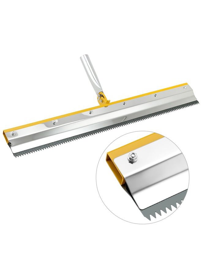 QWORK Self-Levelling Cement Tool Kit, Floor Construction Roller Spike Shoes, Epoxy Floor Paint Tool, Stainless Steel Scraper Self-Leveling Rake - Image 5