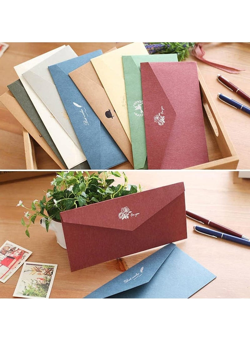 general 20 Pieces Vintage Paper Envelopes, Kraft Envelopes Invitation Envelope Set Gift Envelopes Graduation Invitations Wedding Greetings Gift Greeting Envelopes (22 x 11cm) - Image 4