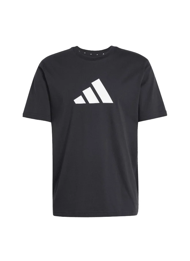 اديداس Adidas M Fi 3Bar Tee Black Training T-Shirts For Men Xs