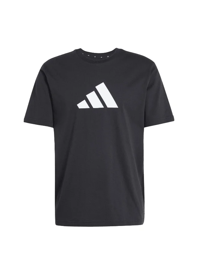 اديداس Adidas M Fi 3Bar Tee Black Training T-Shirts For Men Xs