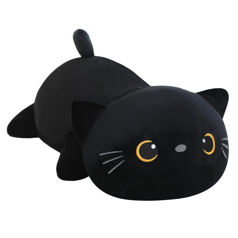 SQEQE Weighted Black Cat Plush Weighted Black Cat Stuffed Animal Cute Plushies Soft Pillow Toy Gift for Kids Adults 138 Inch 16 Lbs - Image 2