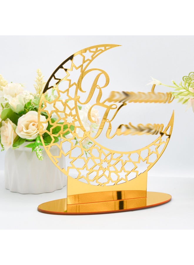 Eid Mubarak Banner - Festival Table Decoration Acrylic Stand - Bt004: setting the table, Black - Home Decoration, Eid Gift, Party Table Decor - Image 3
