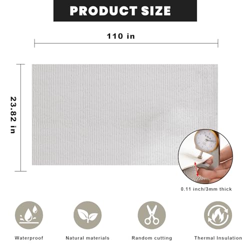 NAMAII 3D Wall Panels Peel and Stick 2382x110 PVC Faux Texture Self Adhesive Waterproof Wall Covering DIY Accent Wall Sofa Background Backsplash Modern Home Decor Covers 18 sqft - Image 3