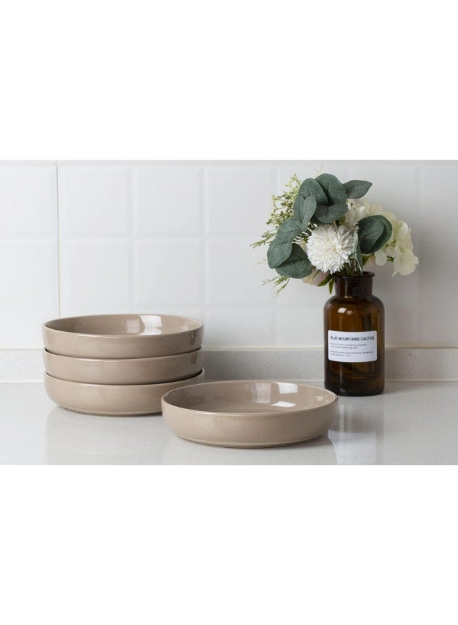 Famiware مجموعة أطباق فامي وير ميلك واي سعة 33 أونصة، مجموعة أطباق باستا من 4 قطع، أطباق سلطة مثالية لصديقك في حفل تدشين المنزل، عيد الشكر، عيد الميلاد، بني قرفة - Image 2