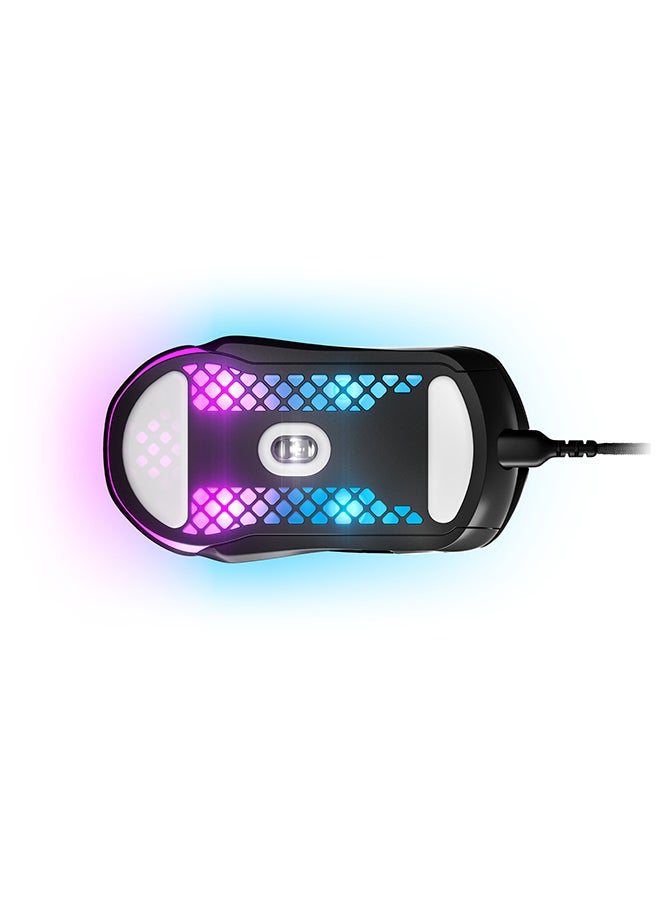 steelseries Aerox 5 Wired Mouse, 40G Acceleration, 18000 in 100 CPI Increments, Ultra Lightweight, 3 RGB Zones, IP54 Switches with Over 80M Click, 9 Buttons, 180H Battery Life, Black | 62401 - Image 4