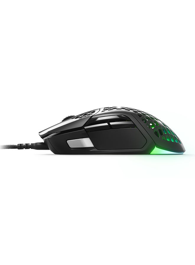 steelseries Aerox 5 Wired Mouse, 40G Acceleration, 18000 in 100 CPI Increments, Ultra Lightweight, 3 RGB Zones, IP54 Switches with Over 80M Click, 9 Buttons, 180H Battery Life, Black | 62401 - Image 2