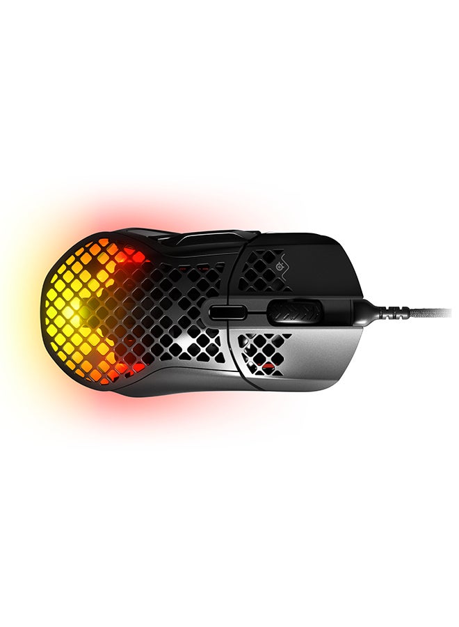 steelseries Aerox 5 Wired Mouse, 40G Acceleration, 18000 in 100 CPI Increments, Ultra Lightweight, 3 RGB Zones, IP54 Switches with Over 80M Click, 9 Buttons, 180H Battery Life, Black | 62401 - Image 3