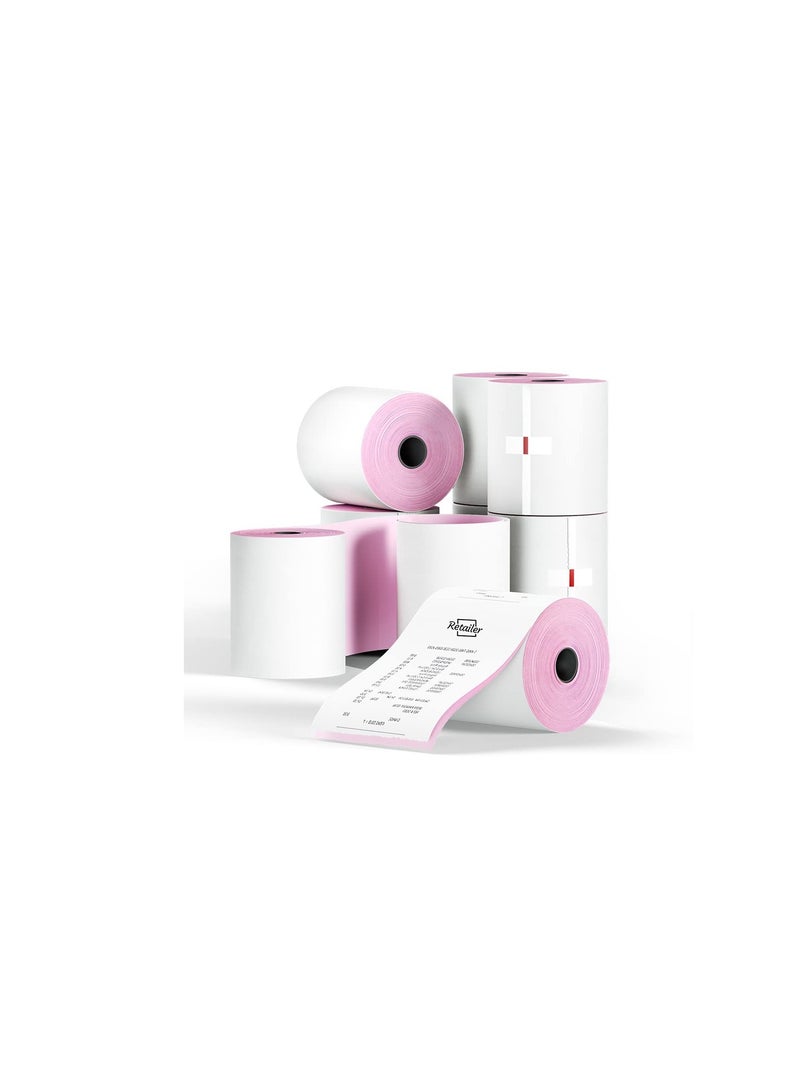 Terabyte 76 x 76mm, 2ply Premium Paper Till EPOS Kitchen Printer Receipt Rolls - Carbonless - (Box of 10 Rolls) - 2 PLY  - Image 3