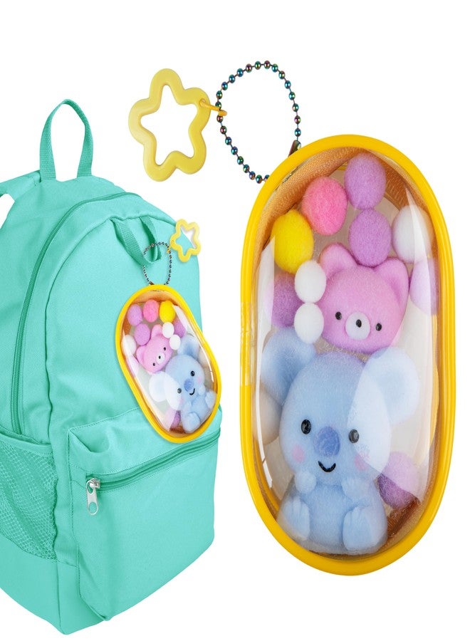The Orb Factory ORB Tabalicious Gacha Pouch TABA Squishy Keychain Charms - Koala and Cat Gachapon TABA Squishies with Pouch - Soft, Sticky Collectible TABA Fidget Stress Ball Toys for Kids, Backpacks, Keys and More - Image 4