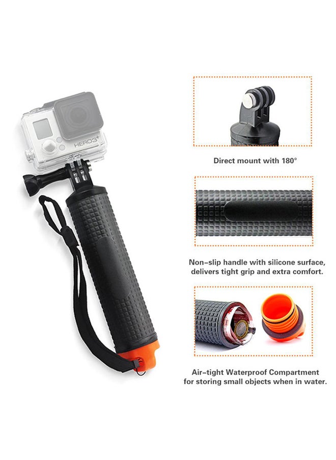 O Ozone - Waterproof Floating Hand Grip Handler & Handle Mount Accessories Kit Compatible with GoPro Hero 11 10 9 8 7 6 5 4 3 3& 2 1 Session for Water Sport and Action Cameras (Orange) - Image 1
