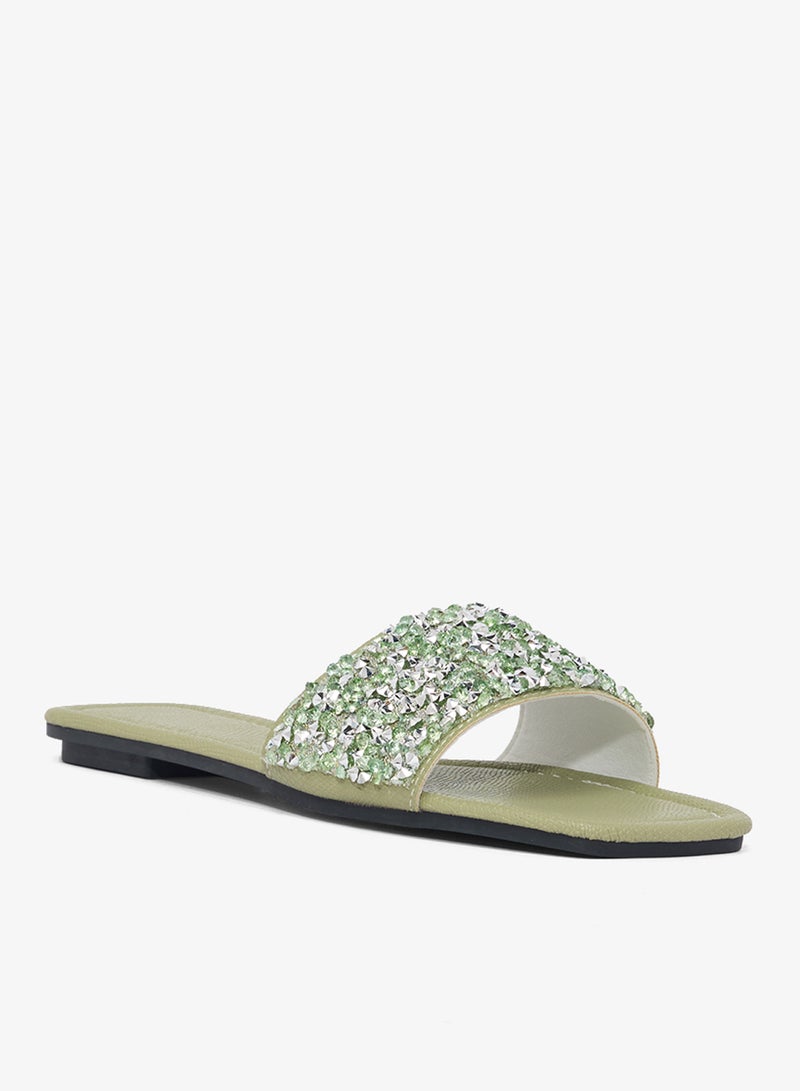 Khizana Embellished Detailed Flat Sandals - Image 2
