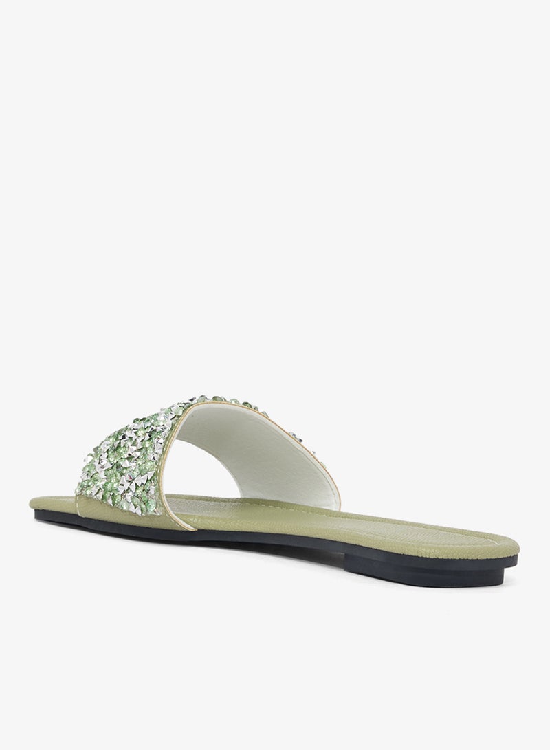 Khizana Embellished Detailed Flat Sandals - Image 3