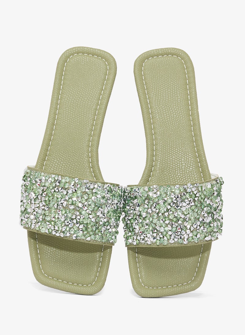Khizana Embellished Detailed Flat Sandals - Image 4