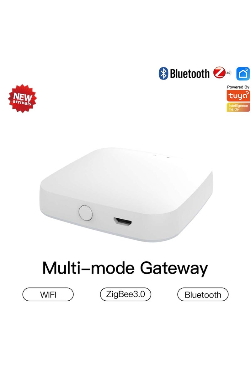 Smart Multimode Gateway Hub Wifi Zigbee Bluetooth Hub Works for All Zigbee Bluetooth Devices, Tuya App Control Works With Alexa Google Home