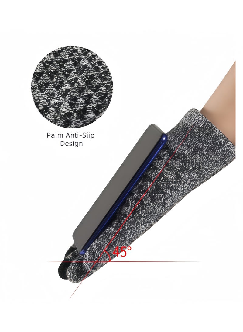 S-Quality Winter Wool Driving Gloves for Men and Women, Warm Fleece-Lined Touchscreen Anti-Slip Thermal Gloves for Cold Weather - Image 3