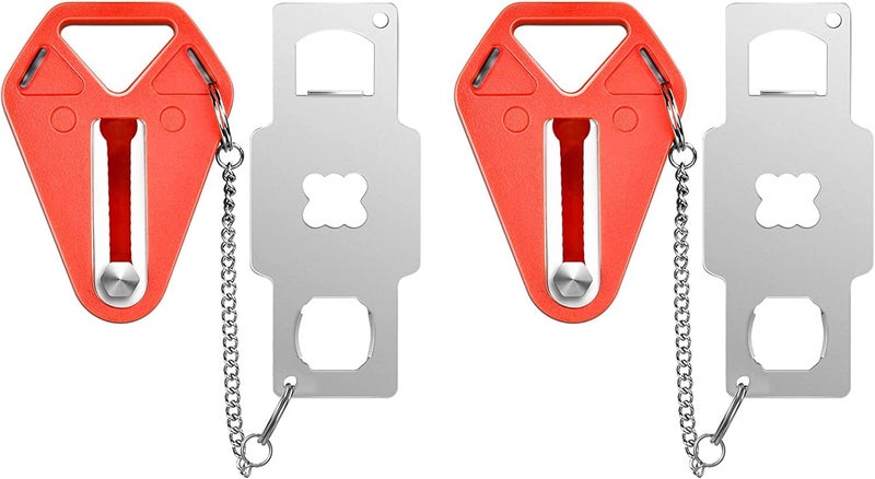 WINONLY Travel Door Lock for Hotel Rooms Apartment Locks Home Security Defender Door Lock Latch Extra Door Locker from Inside Hotel Safety Door Locks for Travelers Portable Lock for Door Security (2 Pack) - Image 1