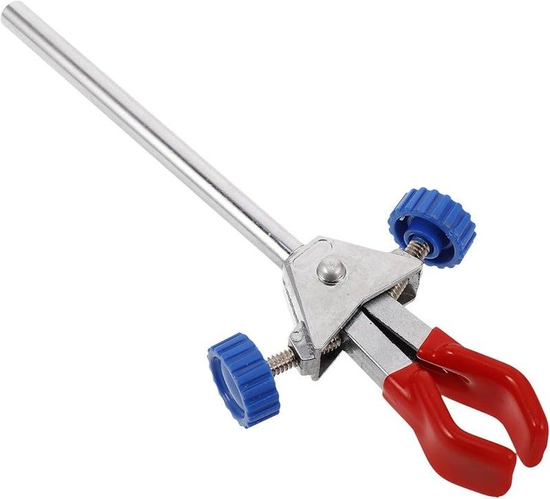 Red Adjustable Lab Swivel Clamp Dual Prong Grip for Scientific Glassware Test Tubes - Image 2