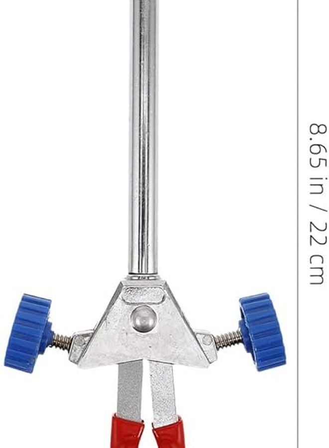 Red Adjustable Lab Swivel Clamp Dual Prong Grip for Scientific Glassware Test Tubes - Image 3