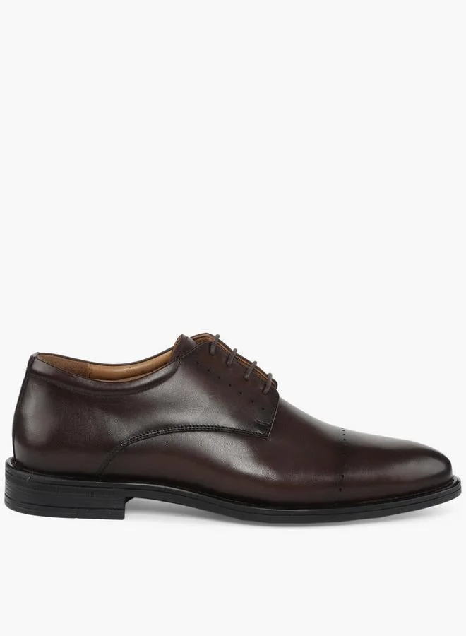 Duchini Men Leather Lace-Up Brogue Shoes
