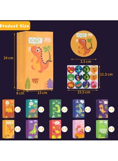 INFOSUN 30 Pack Paper Party Gift Bags, New Cute Cartoon Anime Dinosaur Collection Kraft Paper Bags, Theme Birthday Party Baby Party supplies Gift Bag Food Bags, 9.45 x 5.12 x 3.15 Inches (10 Colors)  - Image 3