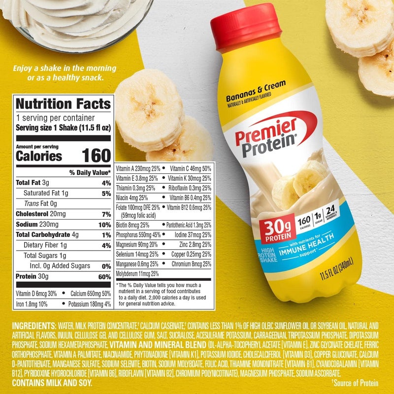 Premier Protein Shake - Bananas & Cream Flavor - Image 5