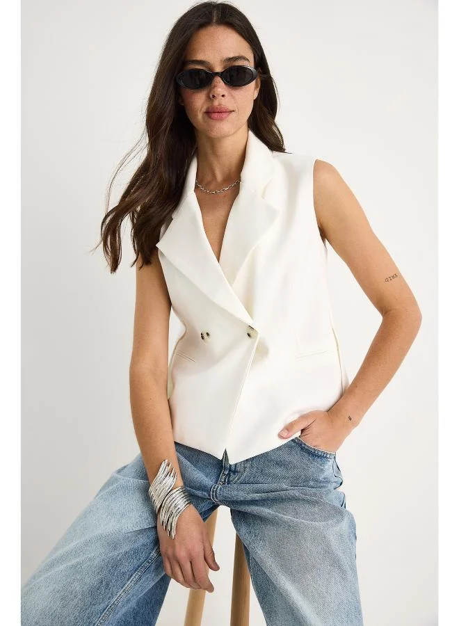 Ginger Button Up Tailored Vest