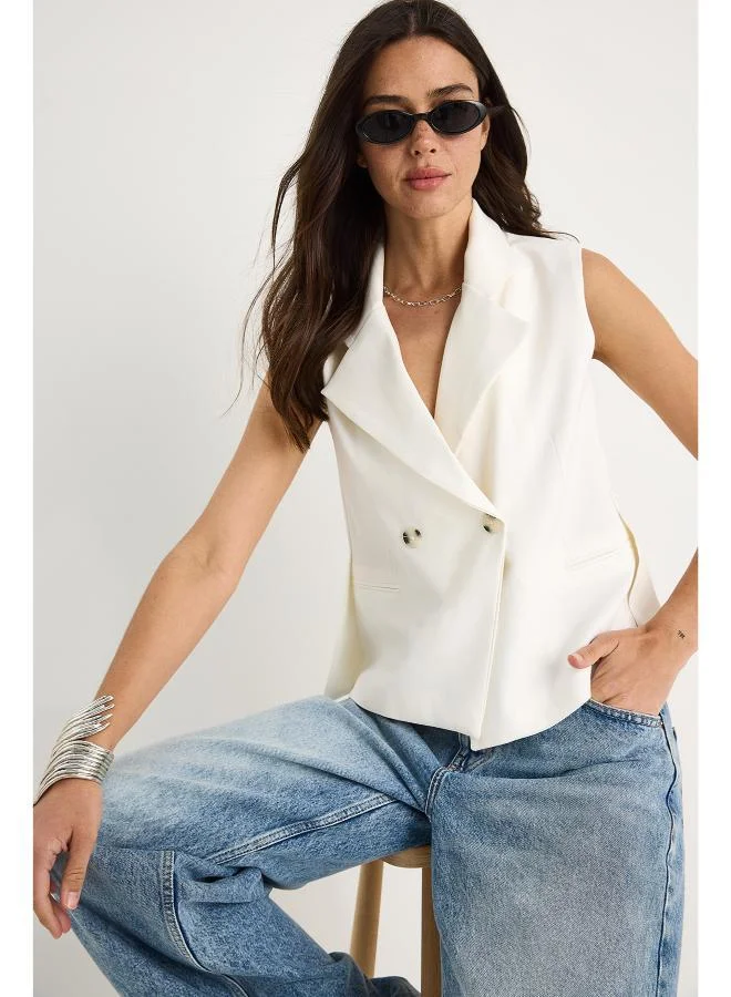 Ginger  Button Up Tailored Vest for Women | Best Price UAE