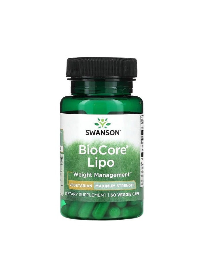 SWANSON BioCore Lipo, Maximum Strength, 60 Veggie Caps