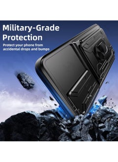 Techie OnePlus Nord CE4 Slide Armor Case with 360° Ring, Magnetic Stand, Card Holder, Camera Shield & Mil-Grade Drop Protection  - Image 5