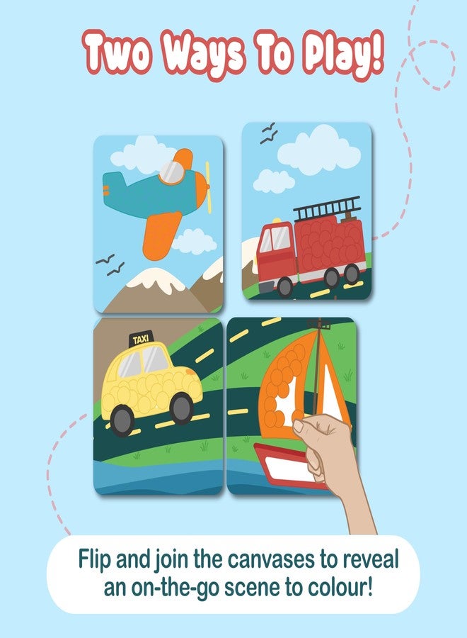 BINCA Dotties Dot Art Activity Kit - On the Go, 750+ Stickers, Vehicles Mess-Free Activities, DIY Dot Sticker Art for Toddlers, Kids Travel Activities, Craft Kits & Gifts for Boys & Girls Ages 4,5,6,7 - Image 5