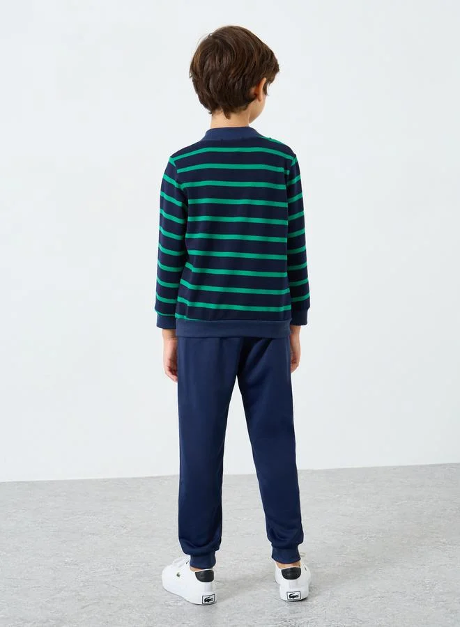 Styli Styli Boys Striped Top and Joggers Set