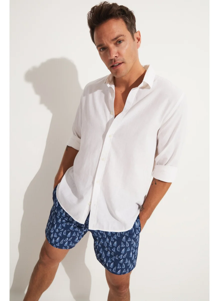 جون Men's Regular Fit Printed Swim Shorts