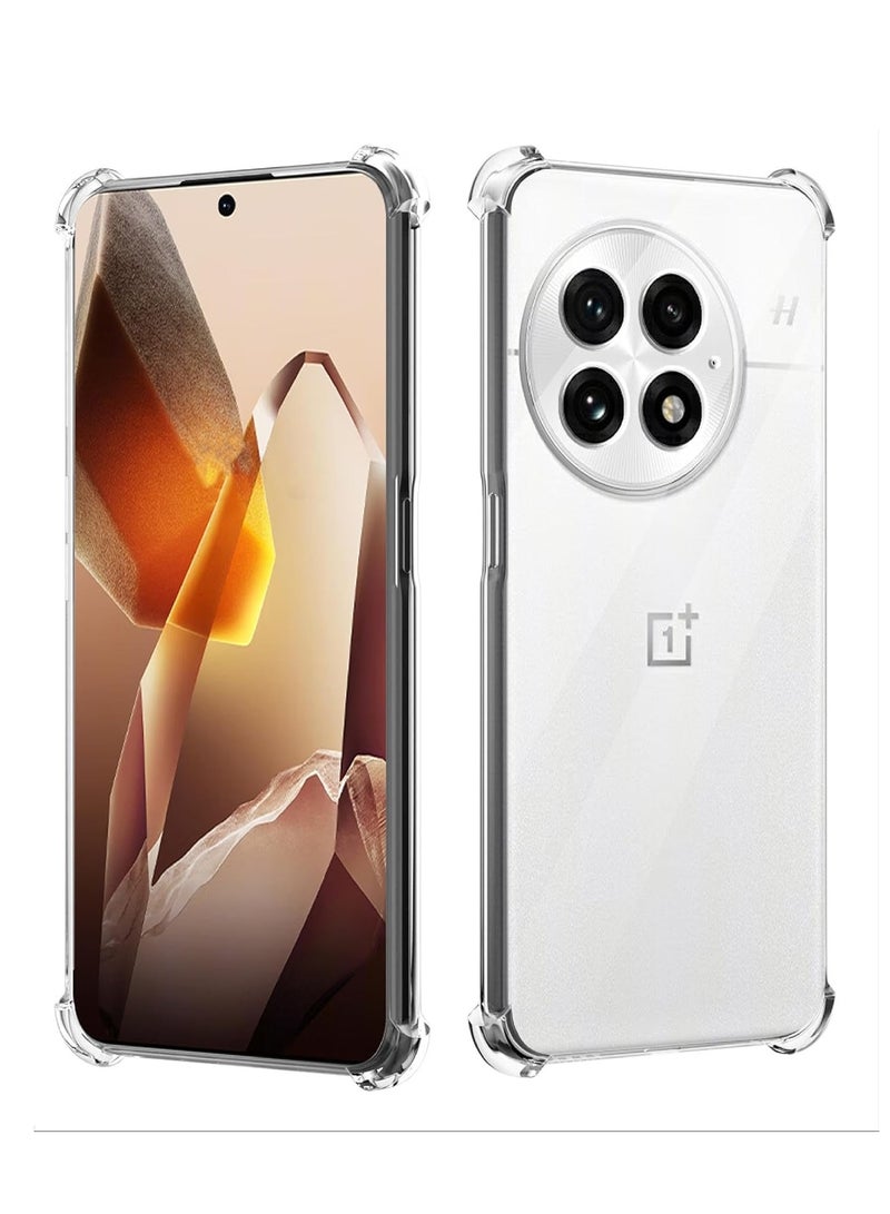 BORTONY OnePlus 13 Case Cover Crystal Clear Shockproof Silicone Case with Camera Protection Soft TPU Anti-Scratch Air Cushion Protection for OnePlus 13 5G 2025 - Image 1