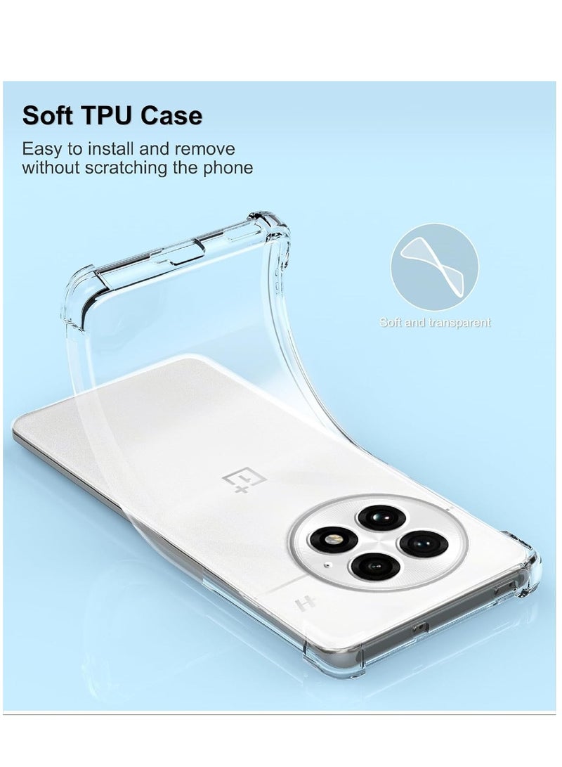 BORTONY OnePlus 13 Case Cover Crystal Clear Shockproof Silicone Case with Camera Protection Soft TPU Anti-Scratch Air Cushion Protection for OnePlus 13 5G 2025 - Image 2