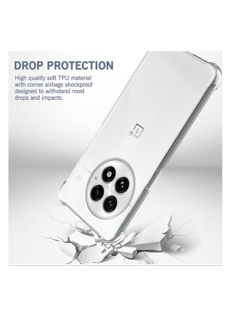 BORTONY OnePlus 13 Case Cover Crystal Clear Shockproof Silicone Case with Camera Protection Soft TPU Anti-Scratch Air Cushion Protection for OnePlus 13 5G 2025 - Image 3